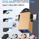 2 in 1 OTG Type C & Micro USB in 1 USB 3.0 OTG Cable Adapter 2 in 1 Type-C OTG + Micro USB OTG Adapter Converter