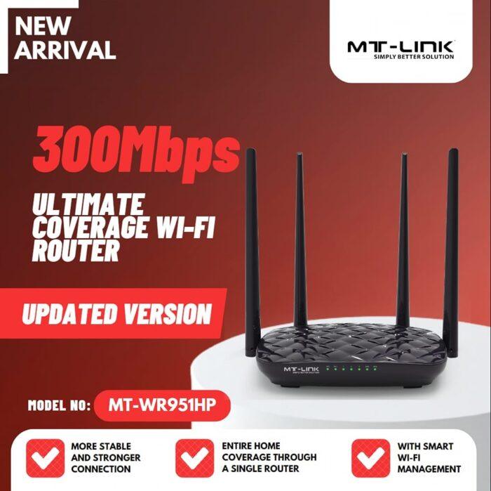 MT-Link MT-WR951HP 802.11n High-power WiFi Router 04 Antina Entire-home Coverage - Image 2