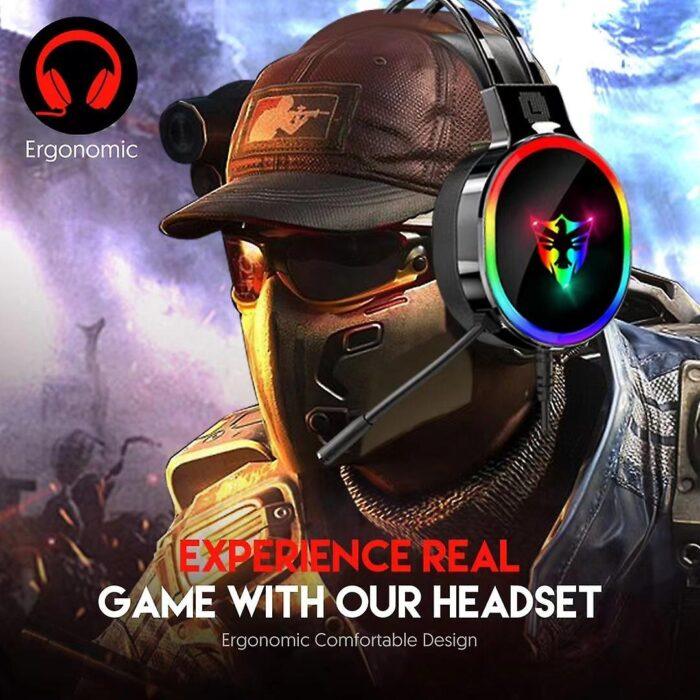 ESPORTS G607 Gaming Headphone / Headset with RGB led light 7.1 USB - Image 2
