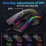 Forev FV-509 HighEnd Gaming Wired Mouse RGB Breathable Backlit LED-6400 DPI - Image 2