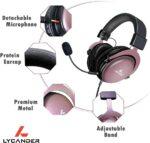 LYCANDER USB Headset with Detachable Microphone, Hybrid 3.5mm Audio Jack and USB Input, Robust Metal Structure - Image 2