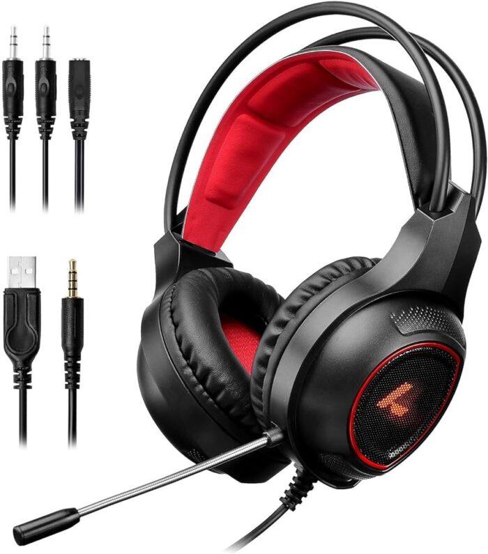 LYCANDER USB Headset with Detachable Microphone, Hybrid 3.5mm Audio Jack and USB Input, Robust Metal Structure - Image 3
