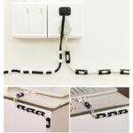 Pack of 16 Self-Adhesive Cable Clips – Wire Holder & Cord Organizer for Desk, Wall, Office Use (FT-8018)" - Image 3