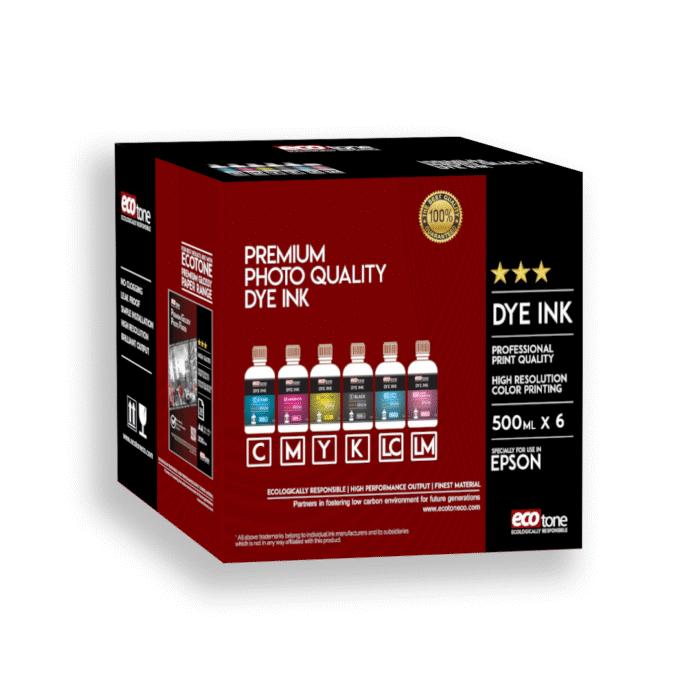 Original Ecotone Ink Bottle Set — 100ml x 6 Color Pack for Epson Inkjet & EcoTank Printers (High Quality Refill Ink) - Image 4