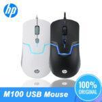 Original HP M100 1600DPI USB Mouse Wired Optical Laptop PC general cable back light gaming Black Color Professional Mice - Image 2