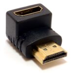 HDMI L-Shape Adapter — Male to Female HDMI Right Angle Joiner for TV, Monitor, PC, Projector & DVR