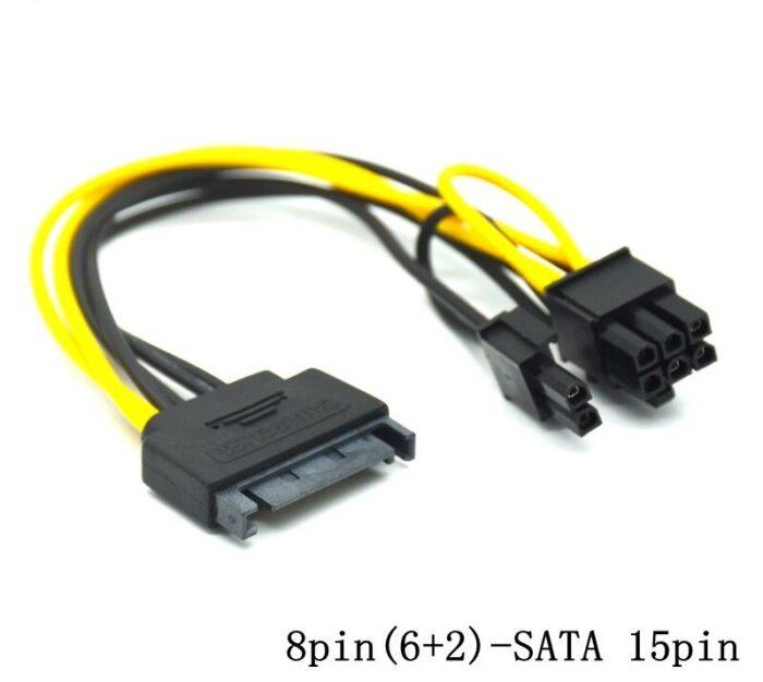 Sata to 8 pin 6+2 VGA Card Power Connector Original Cable - 20CM - Image 4