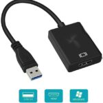 USB 3.0 to HDMI Adapter – USB Male to HDMI Female Converter | Full HD Video Output for PC & Laptop to Monitor, TV, Projector