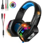 Batxellent H3 Gaming Headset – 7.1 Surround Sound, LED, 360° Mic, Wired Over-Ear for PS4/PC/Xbox/Switch