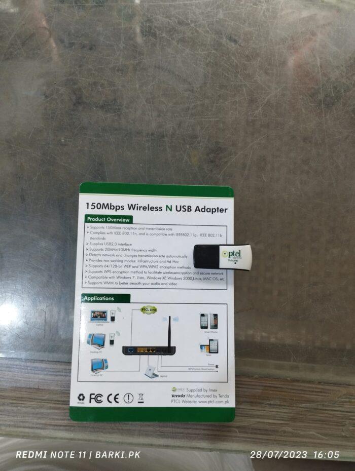 PTCL 150 mbps wireless N USB Adapter WIFI DONGLE WiFi Receiver - Image 6