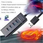 HI SPEED USB Hub 4 Port 3.0 With Button Support for Computer Laptop and LED TV