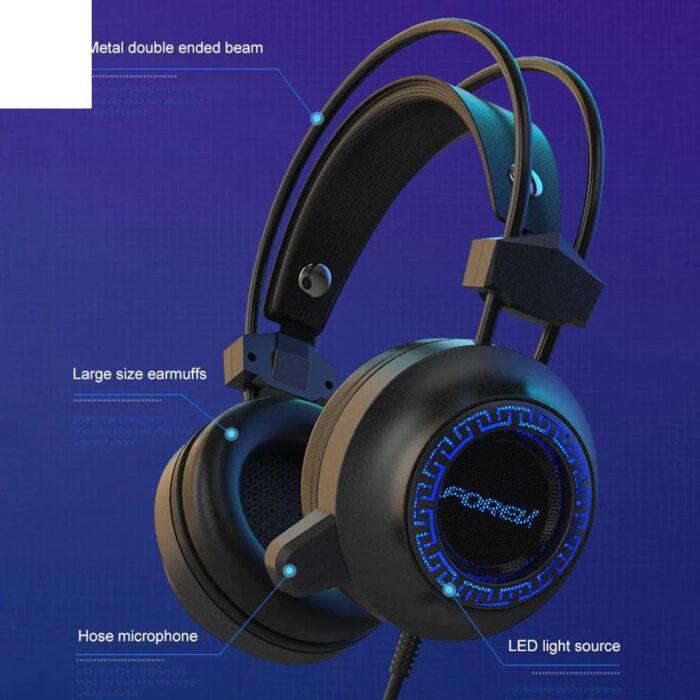 Black - Forev FV-G93 Gaming Stereo Deep Bass Headphones With Microphone - Image 2
