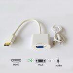 HDMI to VGA Converter with Audio | Full HD Adapter for PC, Laptop, TV, Projector - Image 2