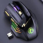 iMICE GW-X7 7-Button Silent Rechargeable Wireless Gaming Mouse with Colorful RGB Lights - Image 2