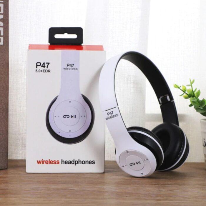P47 Wireless Bluetooth Headphones Latest 5.0+EDR with Mic Stereo Headset Supports FM Radio / TF Card / AUX Cable - Image 3