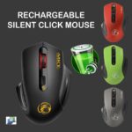 Rechargeable Silent Click Wireless Mice Mouse, 2.4G Wireless (Multi Colors)