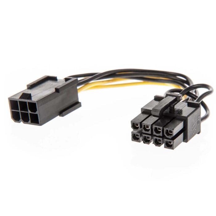 SATA PCIe 6 Pin Female to 8 Pin Male Power Adapter Cable ( Sata 6 pin to 8 Pin PCIe Power cable ) - Image 2