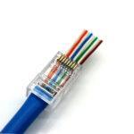 RJ45 Cat6 Pass-Through Connectors — 8P8C Ethernet Crimp Plugs for Cat5 & Cat6 LAN Cables (Pack of 10/50/100) - Image 3