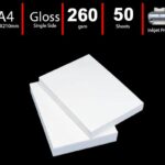 A4 Size 260Gsm High Gloss Printer Photo Paper (50 Sheets)