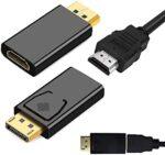 DisplayPort to HDMI Adapter, DP to HDMI Converter Display Port (Male) to HDMI (Female) Adapter - Image 2