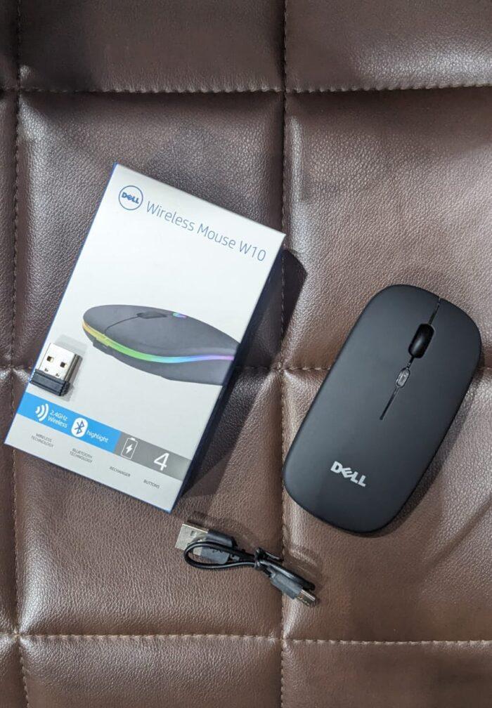 Wireless + Bluetooth Rechargable Mouse, RGB Silent Click - Image 3