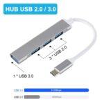 Type C USB HUB 3.0 Extender 4 Port Compatible with Mobile and Laptop - Image 4