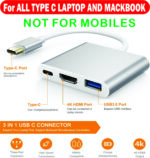 Type C USB 3.1 to 4K HDMI, USB 3.0, Type C