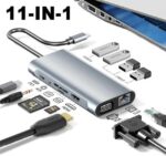 11-in-1 USB-C Hub Multiport Adapter–HDMI, VGA, Ethernet, USB, SD/TF, and More