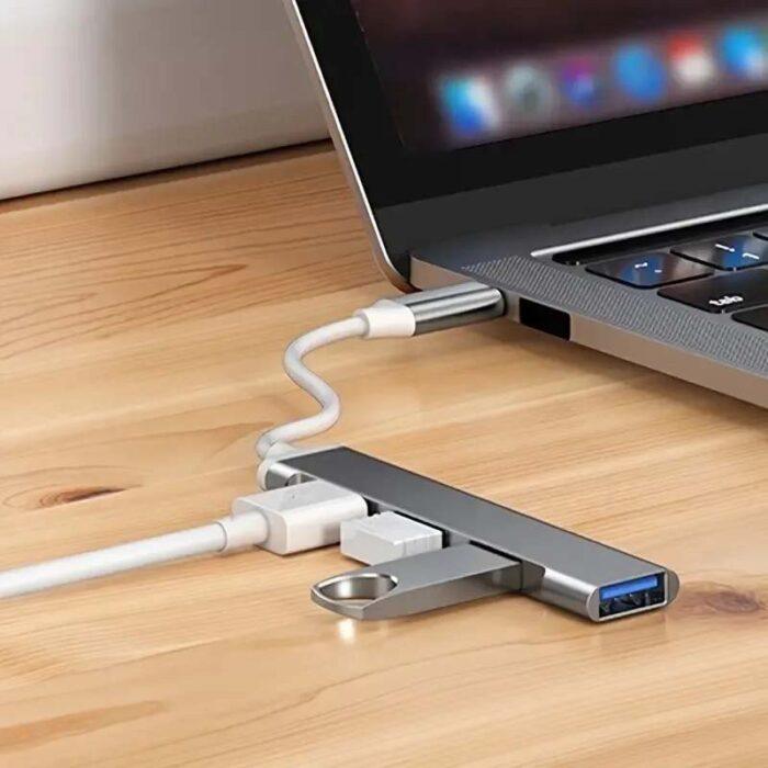Type C USB HUB 3.0 Extender 4 Port Compatible with Mobile and Laptop - Image 3