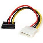IDE Molex to SATA Power Cable Adapter – 4-Pin Molex Male to 15-Pin SATA Female Converter IDE to SATA Power Converter Cable