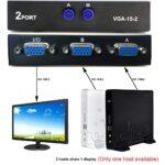 2-Port VGA Switch – Manual VGA Selector Box for 2 PCs to 1 Monitor or 1 PC to 2 Displays - Image 2