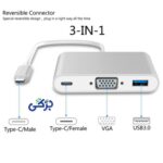 Type-C to VGA + USB 3.0 + Type-C 3-in-1 Adapter Hub