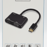 HDTV Adapter – HDMI to HDMI + VGA Converter with Audio (4K FHD)
