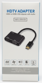 HDTV Adapter – HDMI to HDMI + VGA Converter with Audio (4K FHD)