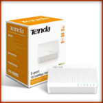 Tenda 5-Port Ethernet Network Switch – Auto-Negotiation, Plug & Play, High-Speed LAN Hub for Home & Office