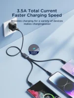 Joyroom S-A18 Multi-Use Series 3.5A 3-in-1 USB Cable – USB to Lightning (Apple), Type-C & Micro USB Fast Charging Cable - Image 3