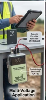 Dual Voltage 12V/9V Wi-Fi Router Power Bank – Upto 4-6 Hours Backup with Auto Cut-Off Technology - Image 3