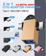 2 in 1 OTG Type C & Micro USB in 1 USB 3.0 OTG Cable Adapter 2 in 1 Type-C OTG + Micro USB OTG Adapter Converter