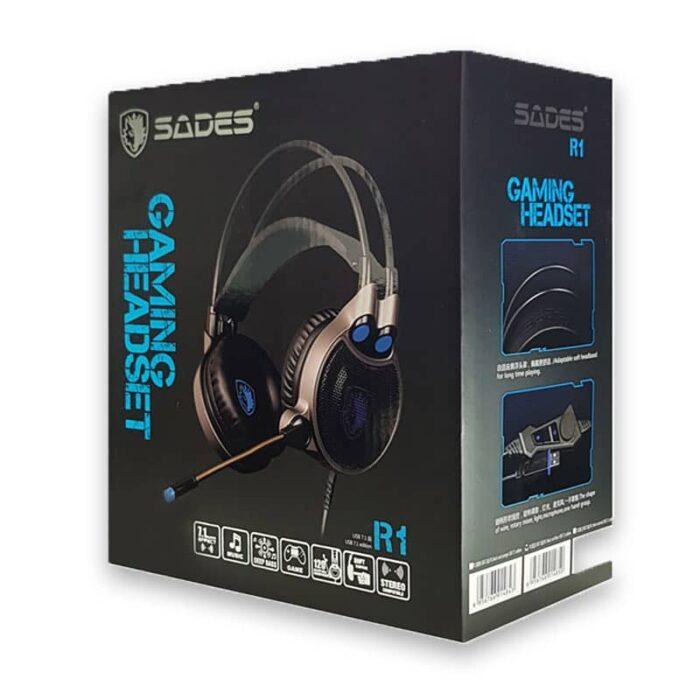 SADES R1 USB 7.1 + Vibration Surround Gaming Headset With Microphone | In-Line Control With 3 Different Light Modes | PC/Mac/Laptop Supported - Image 4