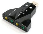 USB Sound Card Dual Output 7.1 Channel USB Sound Adapter with 2 Stereo Output Jack & Microphone-Input Jack audio Splitter Dual audio splitter