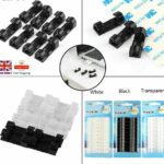 Pack of 16 Self-Adhesive Cable Clips – Wire Holder & Cord Organizer for Desk, Wall, Office Use (FT-8018)"