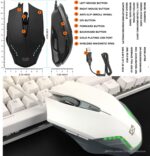 Professional RGB Wired Gaming Mouse 1000/2000/3000/4000 DPI Silent Click Optical Mice OEM Demon Baron Backlight Gaming Mouse