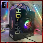 IMICE HD-490 Apedra Wired Headphones High Quality Sound Gaming Led (USB 7.1 Jack) Computer Headphones with Mic