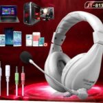 JITENG - JT-813 - Gaming Headset With Mic for PC and Cellphone - Computer Headphones - Dual Pin Wired Headset For PC And Dual AUX Port