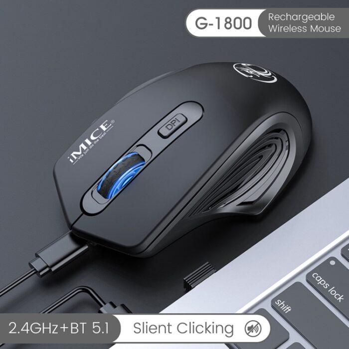 Rechargeable Silent Click Wireless Mice Mouse, 2.4G Wireless (Multi Colors) - Image 3