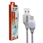 Type C Fast Charging and Data Cable 2 Meter (6.5 Feet) long Cable Maxon R-777 Charge Speed 3.1A rapid