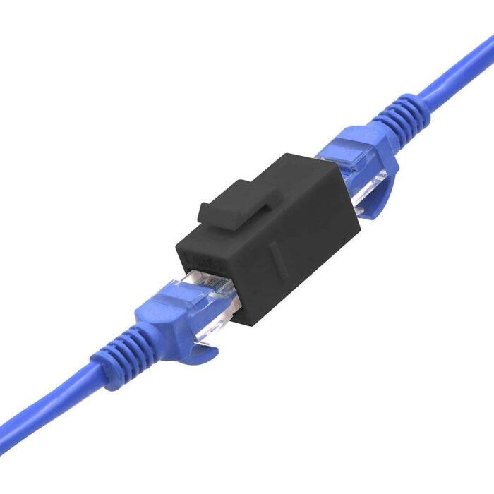 Original CAT6 RJ45 Joinder CAT6 RJ45 Joiner Jack Inline Coupler-Black, RJ45 LAN Connector Network Adapter Coupler Extender Joinder Cat5e Cat6 Jointer - Image 2