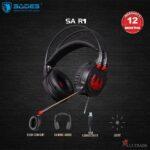 SADES R1 USB 7.1 + Vibration Surround Gaming Headset With Microphone | In-Line Control With 3 Different Light Modes | PC/Mac/Laptop Supported - Image 2