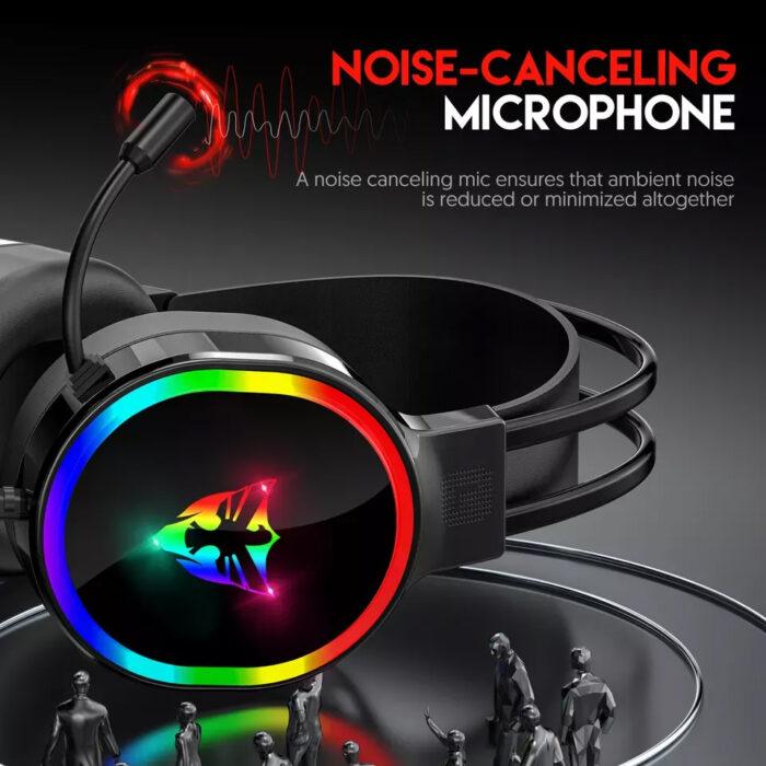 ESPORTS G607 Gaming Headphone / Headset with RGB led light 7.1 USB - Image 4