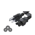 Branded Laptop Charging Cable 1.8 Meter 3 Plug Laptop Power Cable Flower type for Laptop Charging Cable